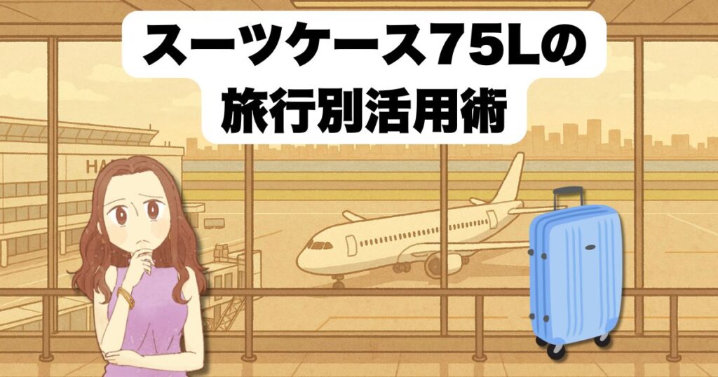 スーツケース75Lの旅行別活用術