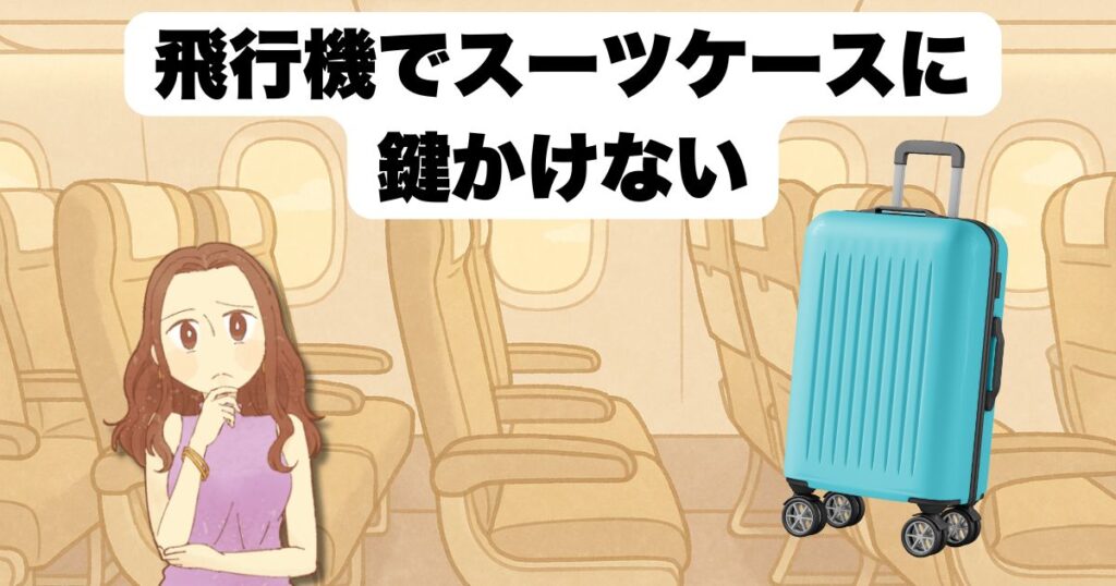 飛行機でスーツケースに鍵かけない理由