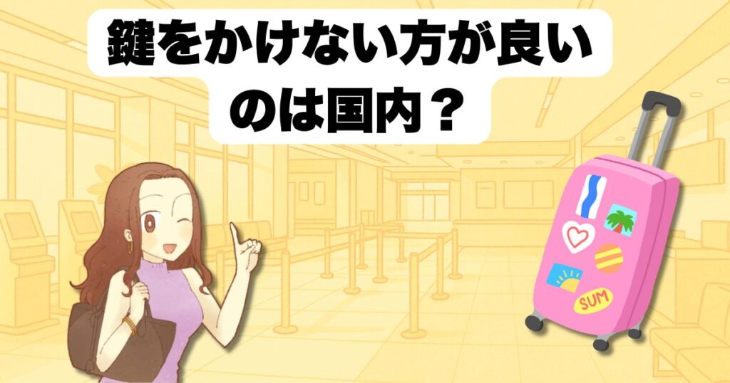 鍵をかけない方が良いのは国内?