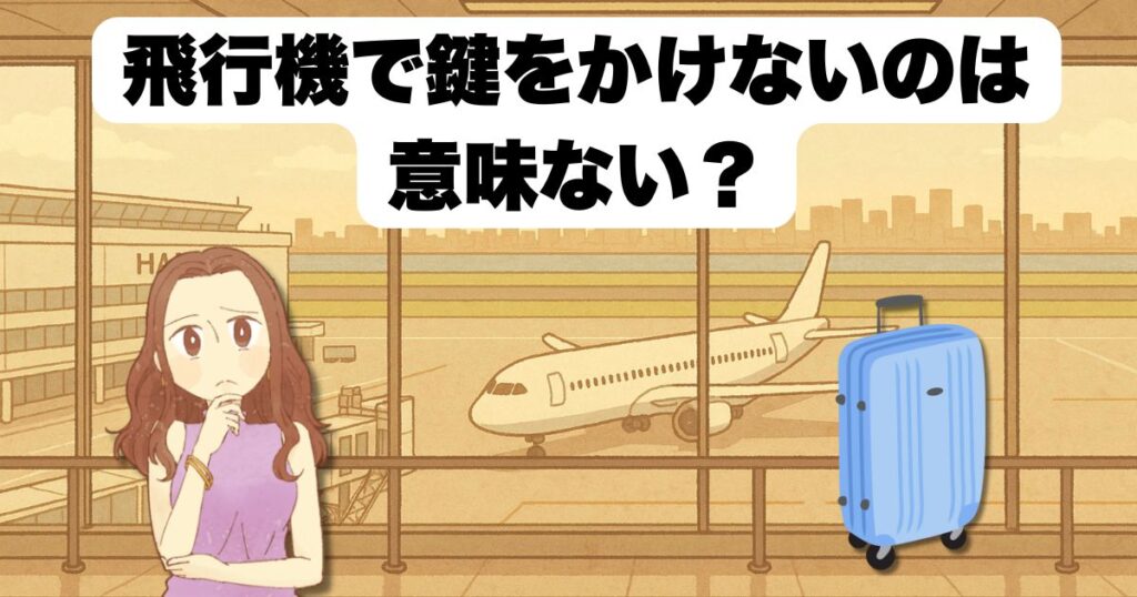 飛行機で鍵をかけないのは意味ない?