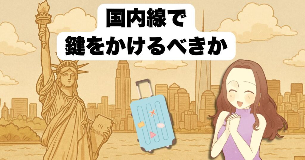 国内線で鍵をかけるべきか