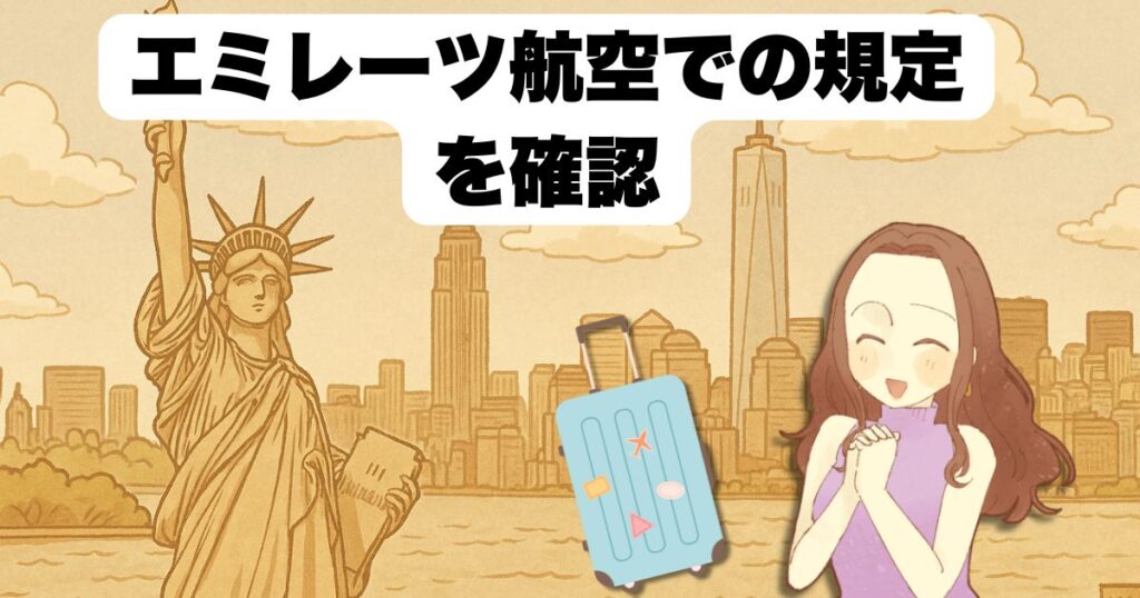 エミレーツ航空での規定を確認