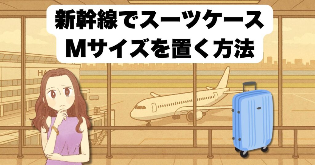 新幹線でスーツケースMサイズを置く方法