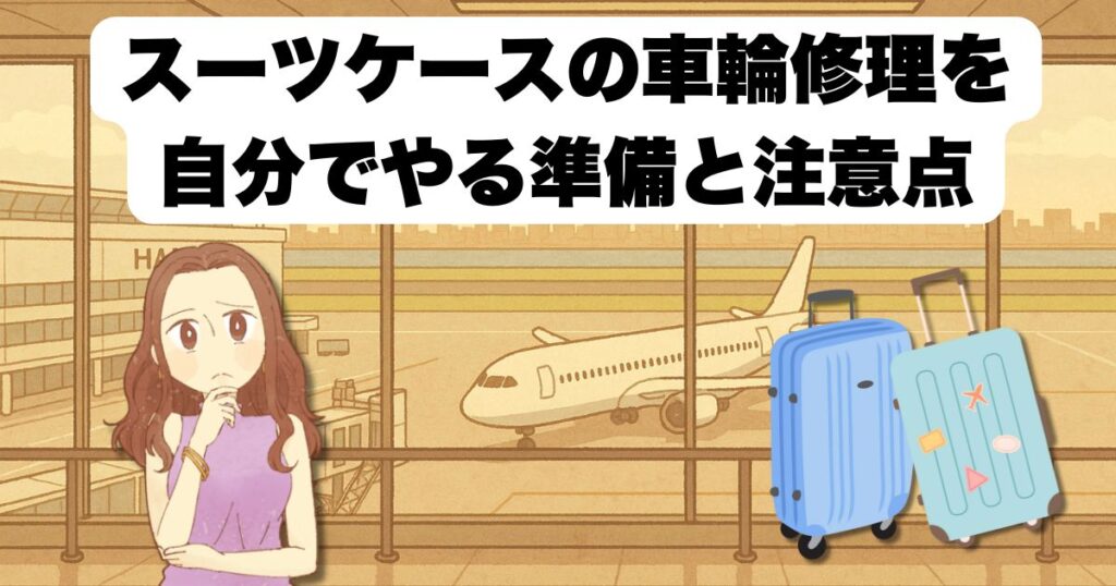 スーツケースの車輪修理を自分でやる準備と注意点