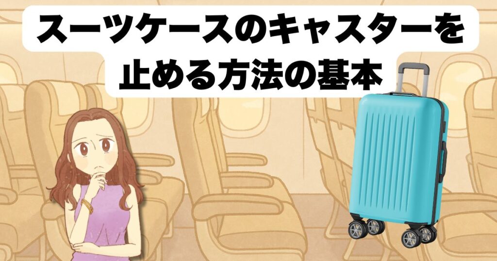 スーツケースのキャスターを止める方法の基本