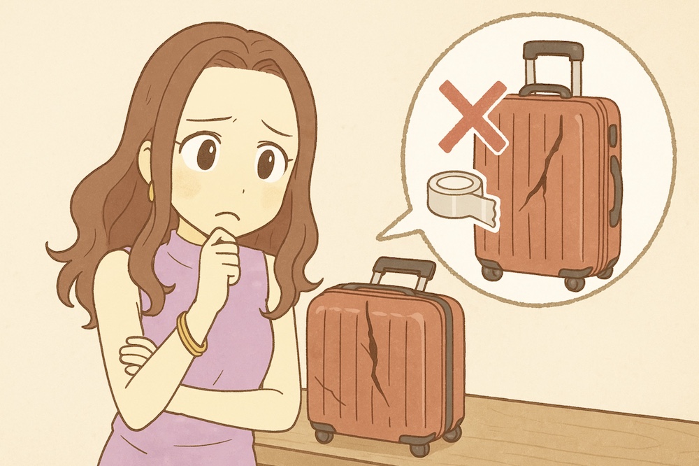 スーツケース修理でやってはいけないこと