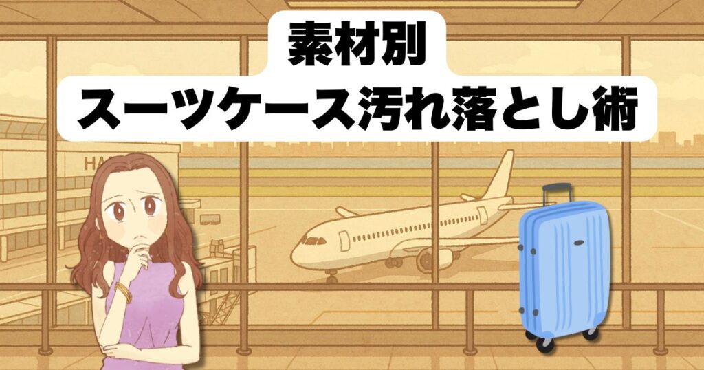 素材別スーツケース汚れ落とし術