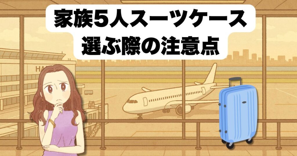 家族5人スーツケースは何リットルか?選ぶ際の注意点