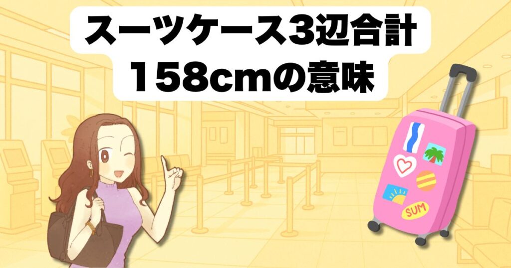 スーツケース3辺合計158cmの意味