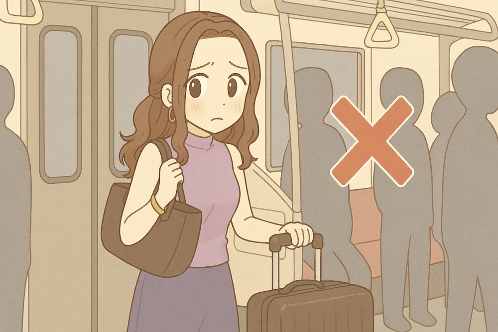 スーツケースの満員電車持ち込み時のマナーとは