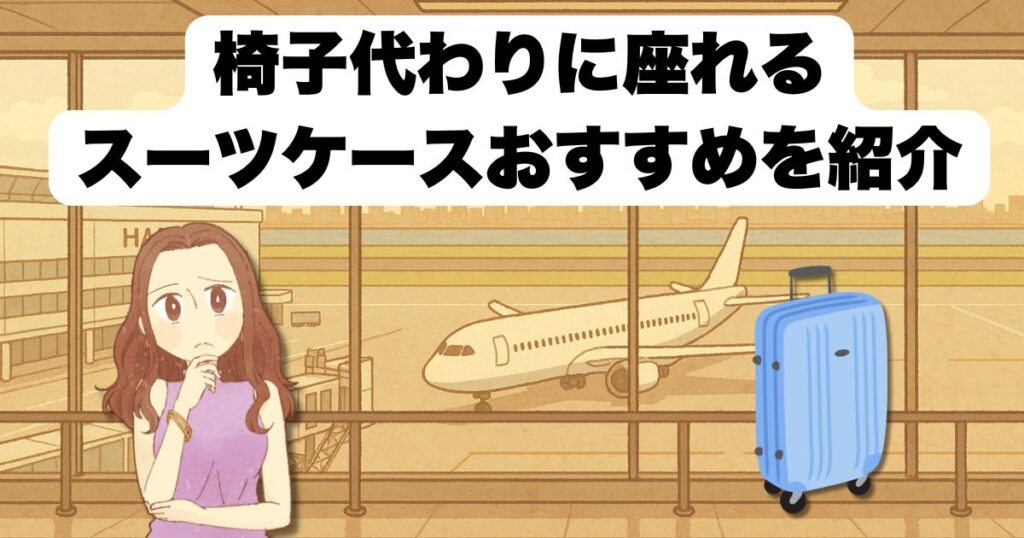 椅子代わりに座れるスーツケースおすすめタイプを紹介