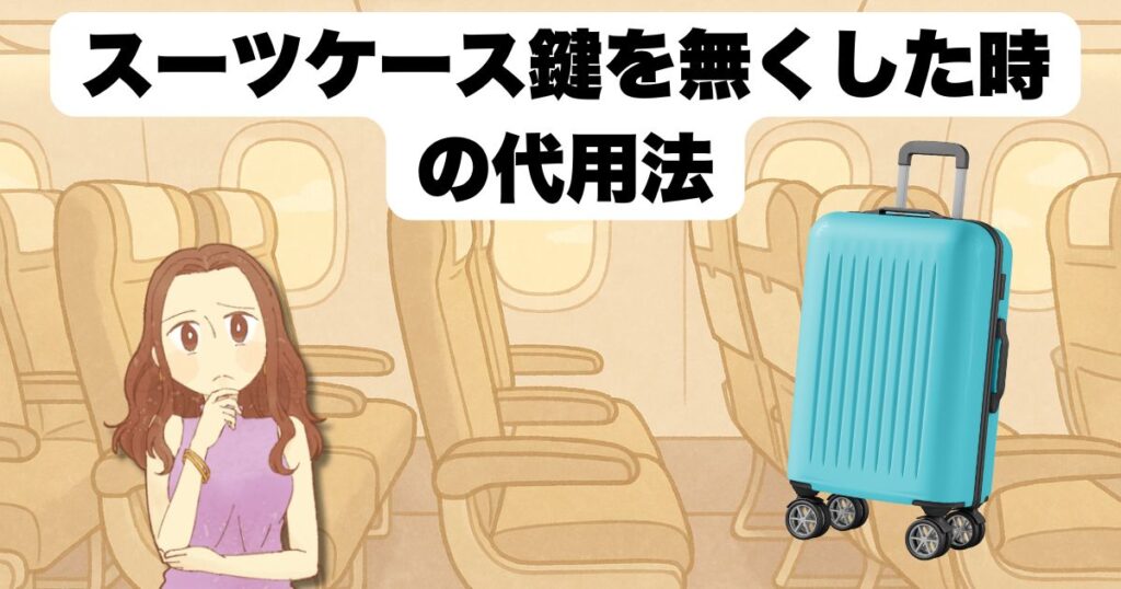 スーツケース鍵を無くした時の代用法