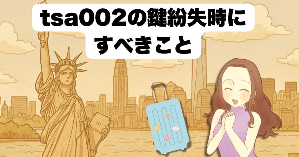 tsa002の鍵紛失時にすべきこと