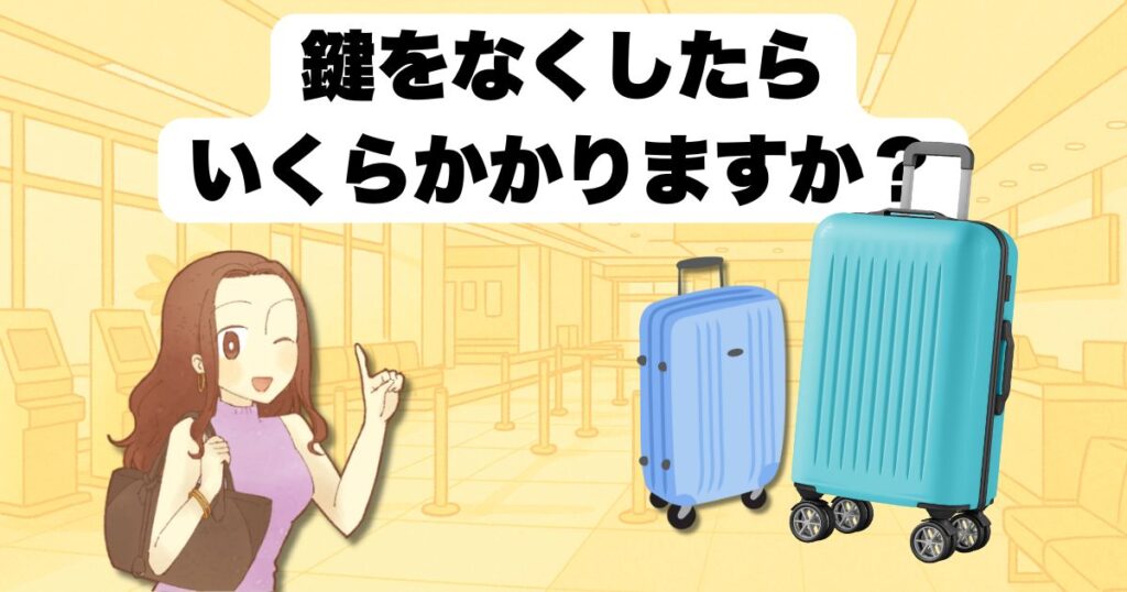 スーツケースの鍵をなくしたらいくらかかりますか?
