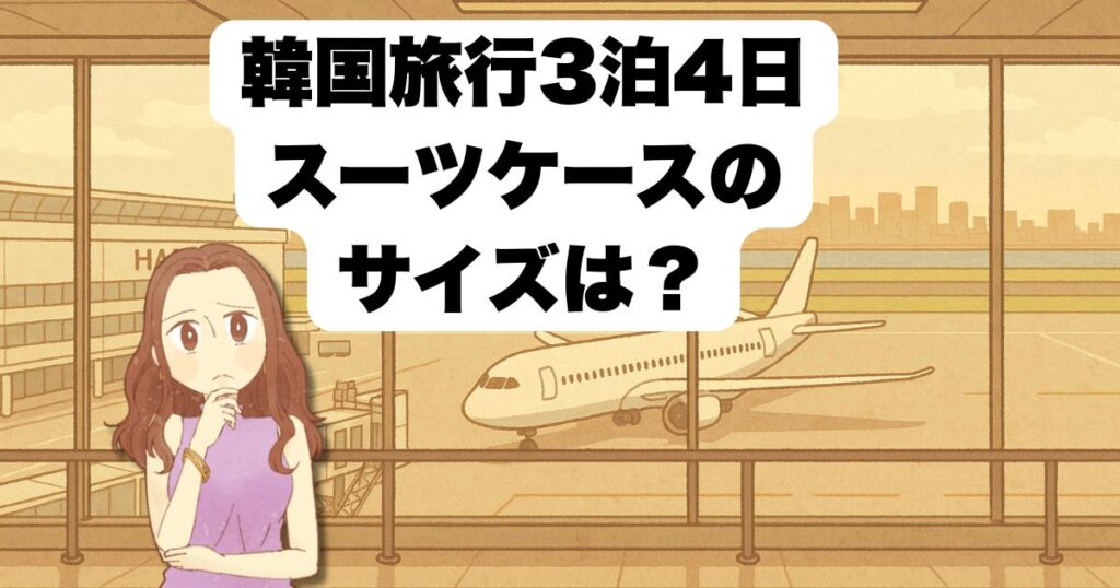 韓国旅行3泊4日以外の大きさと泊数や現地購入について