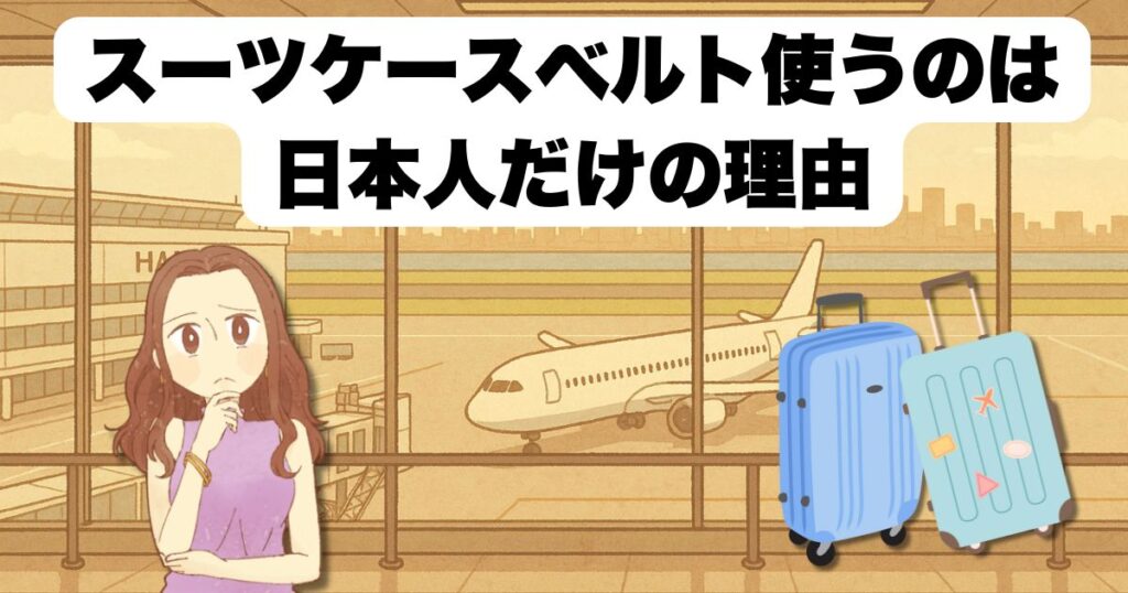 スーツケースベルト使うのは日本人だけの理由