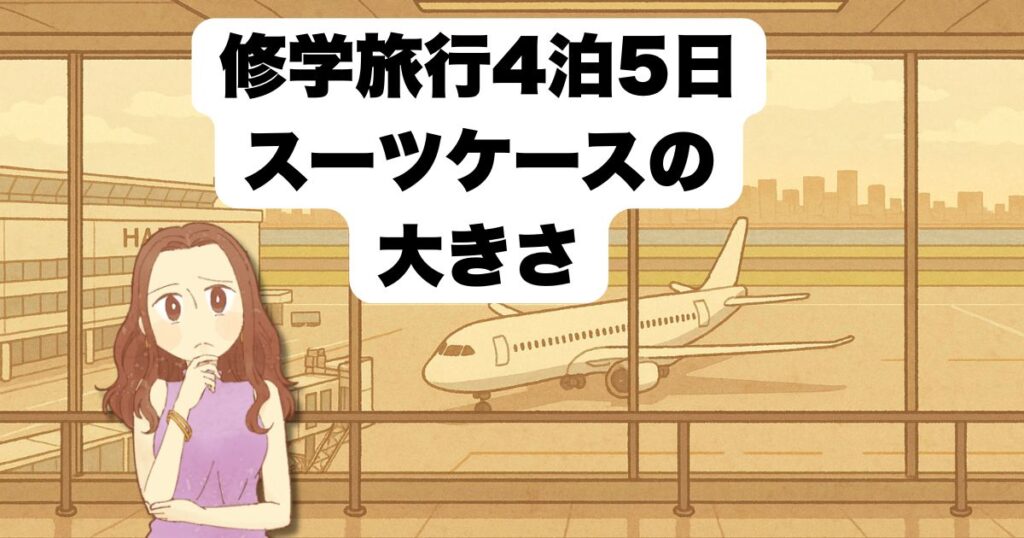 修学旅行4泊5日で後悔しないスーツケース選び