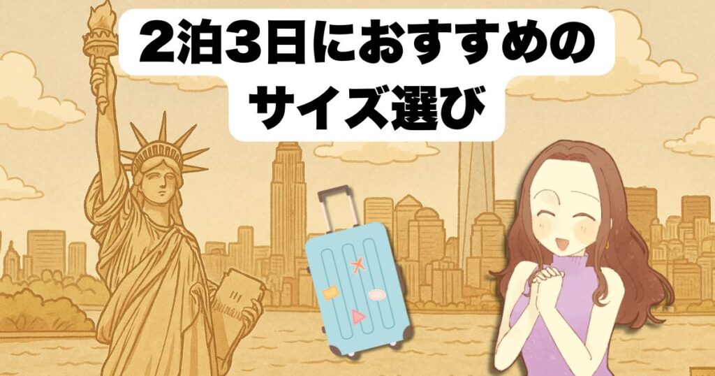 2泊3日におすすめのサイズ選び