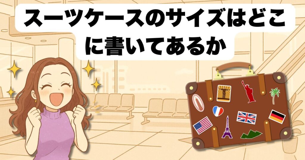 スーツケースサイズどこに書いてある?確認方法を解説