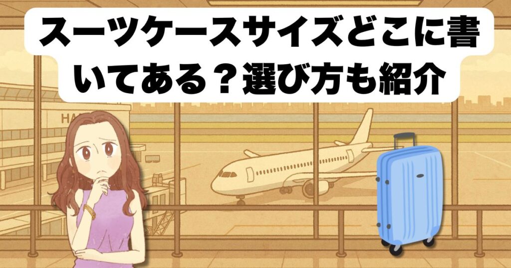 スーツケースサイズどこに書いてある?選び方も紹介