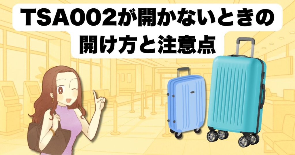 TSA002が開かないときの開け方と注意点