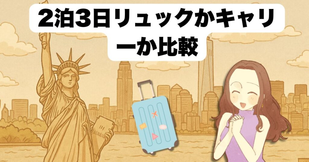 2泊3日リュックかキャリーか比較
