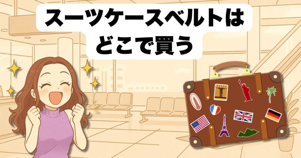 スーツケースベルトはどこで買う?