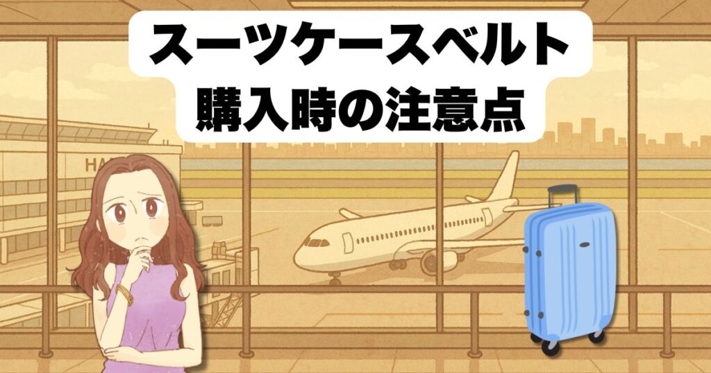 スーツケースベルトどこで買うかの前に!購入時の注意点