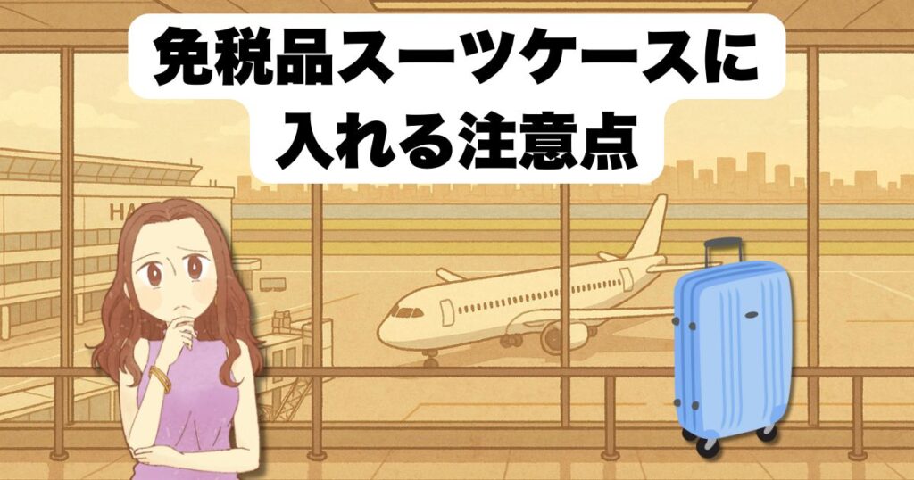 免税品スーツケースに入れる注意点