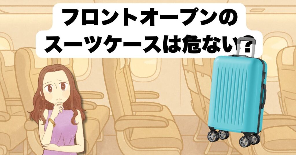 フロントオープンのスーツケースは危ない?
