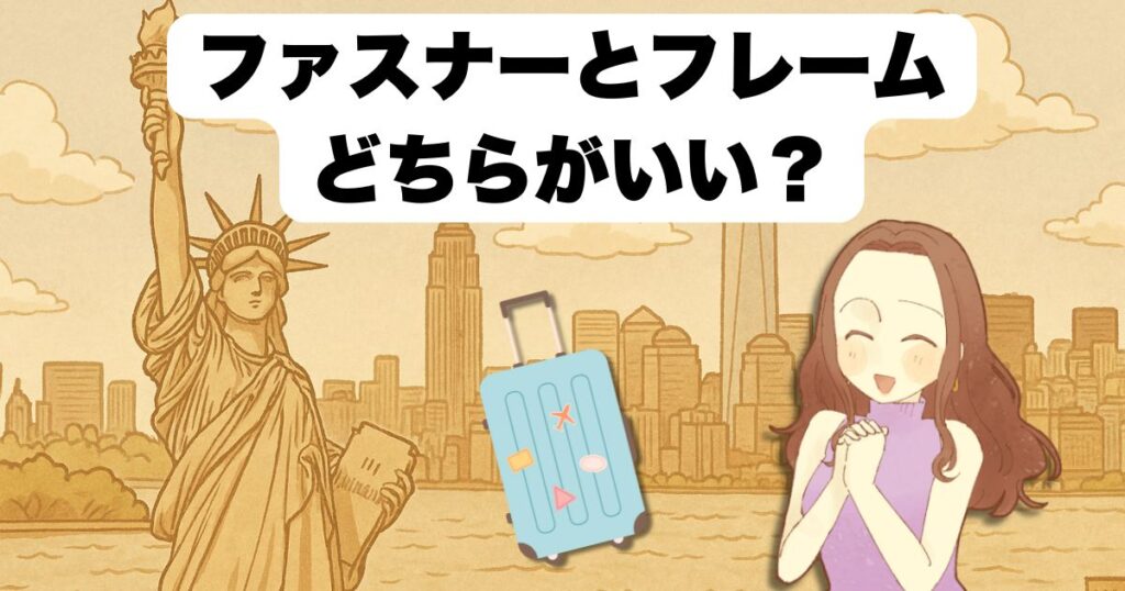 ファスナーとフレームどちらがいい?