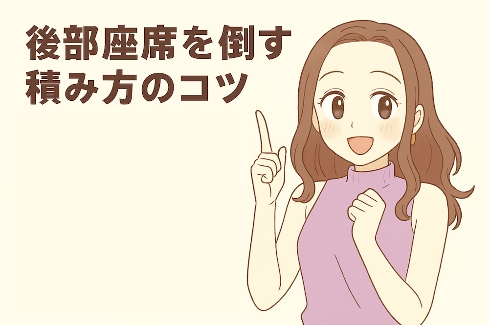 後部座席を倒す積み方のコツ