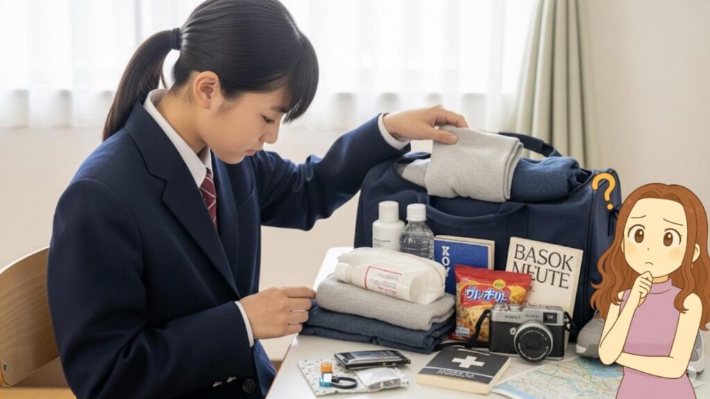 1泊2日の修学旅行バッグは何リットル？