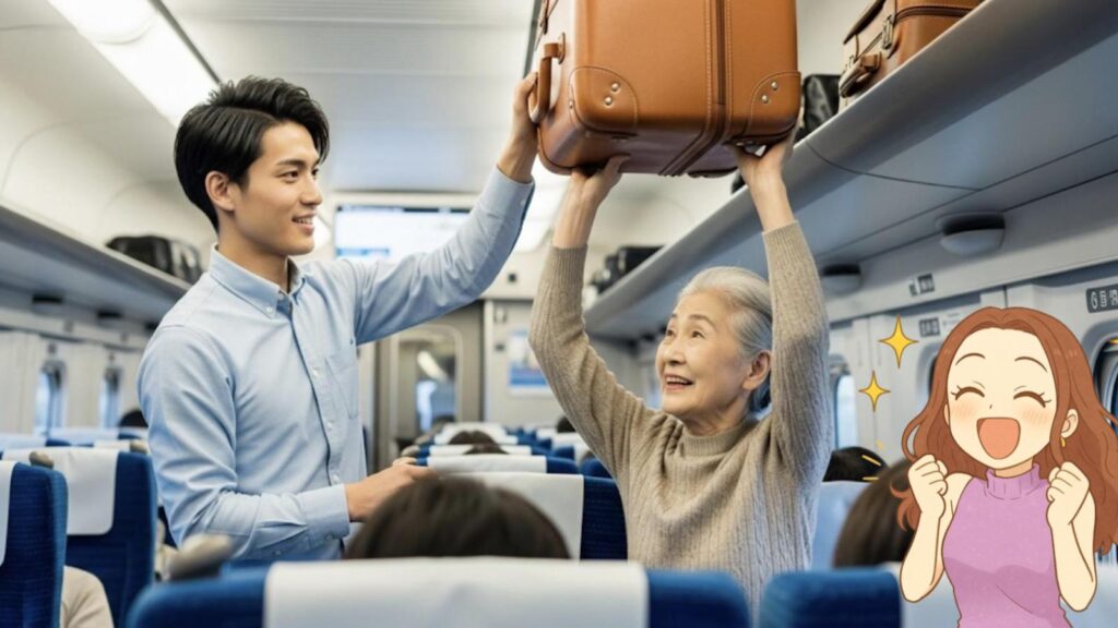 新幹線 一番前の席 スーツケース 重くて荷物を持ち上げられない場合の置き場所