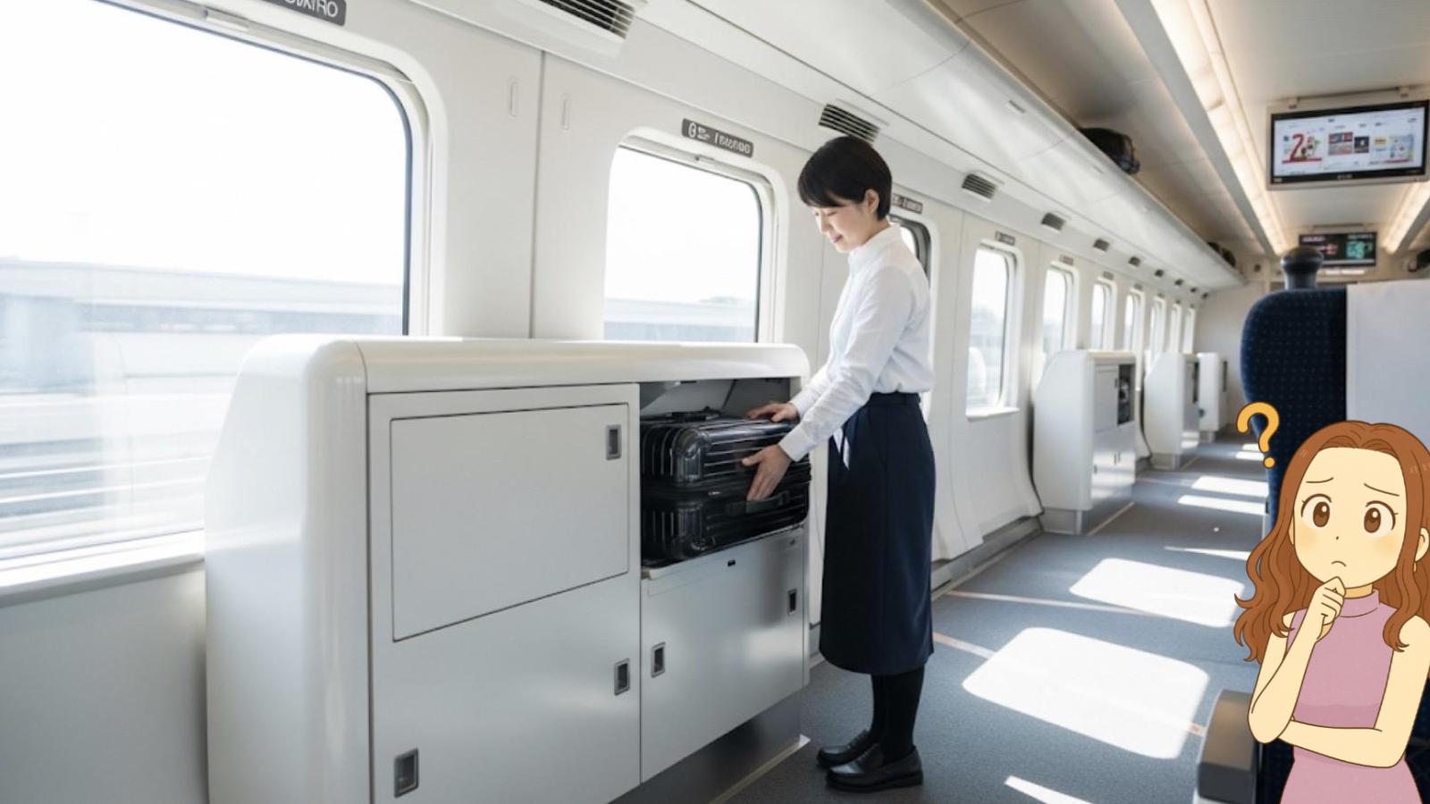 新幹線の一番前の席は足元にスーツケース置ける?サイズは?