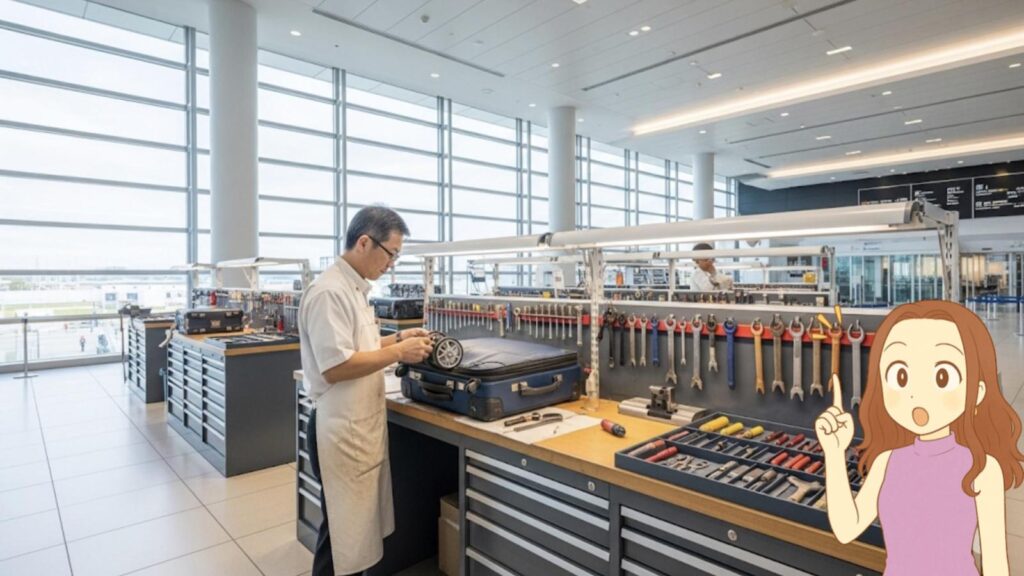 成田空港でスーツケース修理ができる専門店の紹介