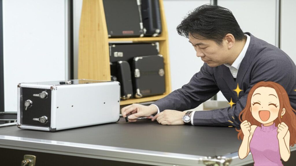 成田空港 スーツケース 修理 名物店長の中村さんがスーツケースを直す