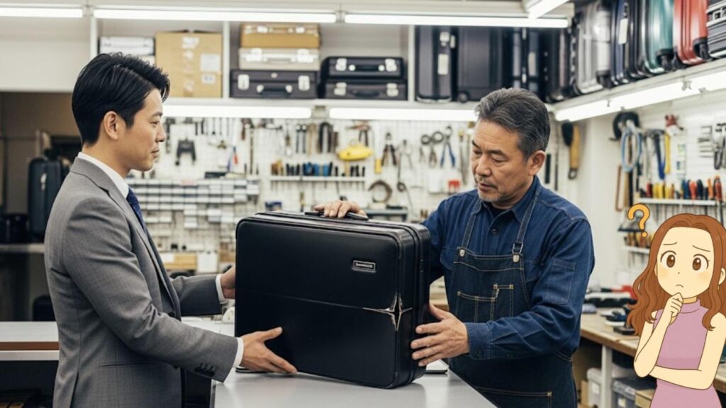 スーツケース修理 札幌 人気ブランド、サムソナイトの修理は持ち込みできますか?