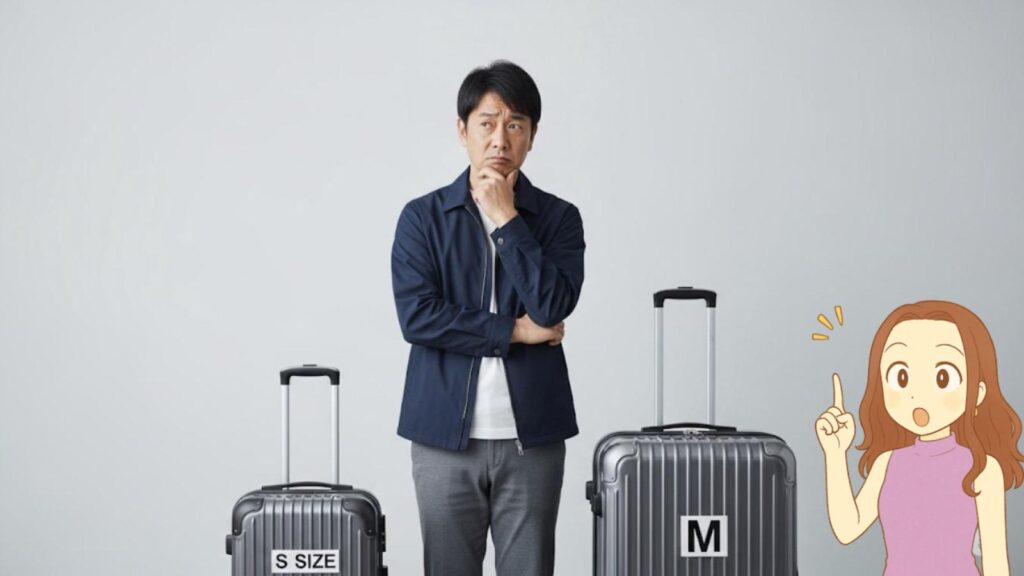 スーツケースの大きさ 目安 SサイズとMサイズどちらがいいか迷ったら