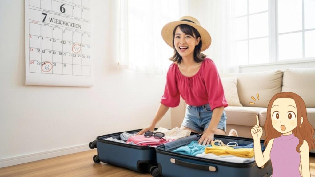 旅行期間で考えるスーツケース1週間の大きさ