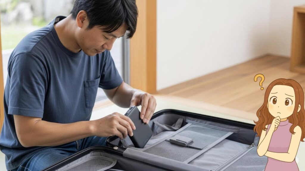 スーツケース 充電器付き 正しい充電方法とモバイルバッテリー