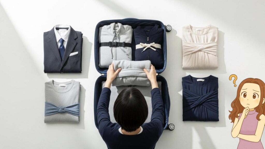アイテム別スーツケースでの服のたたみ方と収納術
