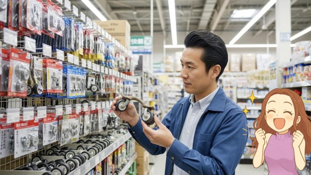 sunco スーツケース キャスター交換 交換用タイヤはホームセンターにある?