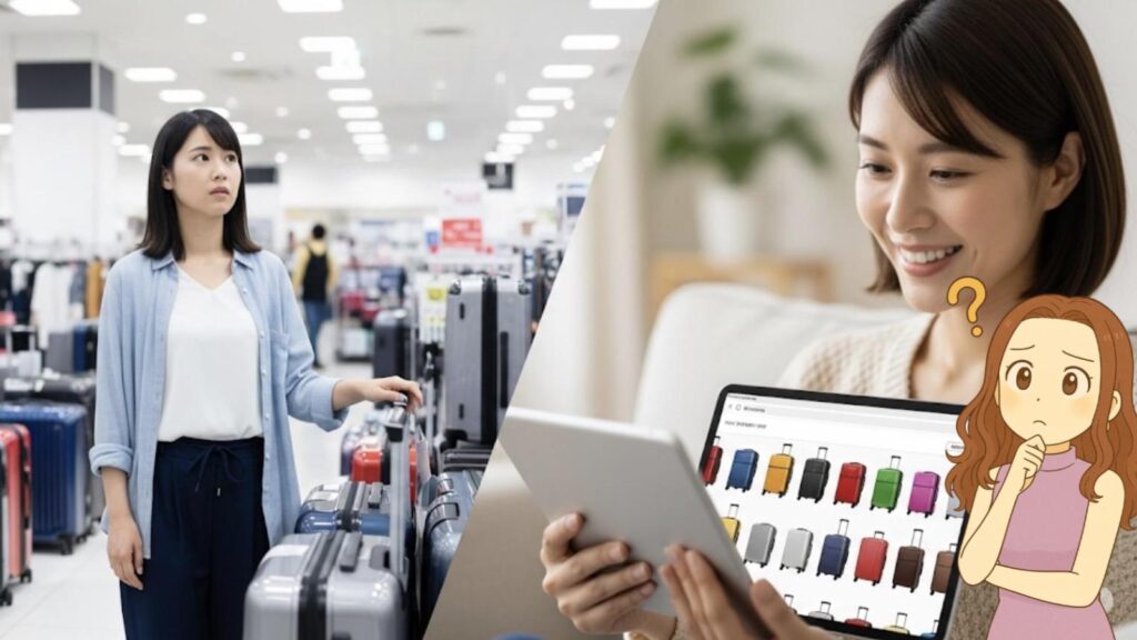 tanobi スーツケース どこの国 購入できる実店舗はあるのか