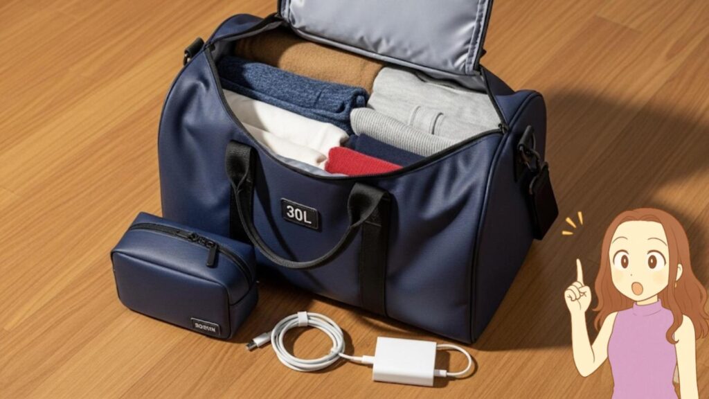 ボストンバッグ30Lはどれくらい入る？容量の目安